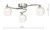 Dar Lighting Nakita Polished Chrome with Opal and Clear Glass Semi Flush Ceiling Light