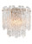 Franklite Icicle 2 Light Aged Brass with Ice Cubed Panels Wall Light 