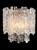 Franklite Icicle 2 Light Aged Brass with Ice Cubed Panels Wall Light 