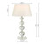 Bedelia Clear Faux Crystal Acrylic with White Cotton Shade Table Lamp