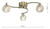 Dar Lighting Nakita 3 Light Antique Brass with Twisted Open Glass Semi Flush Ceiling Light