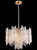 Franklite Icicle 5 Light Aged Brass with Ice Cubed Panels Pendant Light 