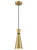 Franklite Happy Metal Satin Brass with Black Ring 10cm Pendant Light 