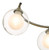 Dar Lighting Nakita 6 Light Antique Brass with Clear and Opal Glass Semi Flush Ceiling Light