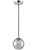 Franklite Globe Polished Nickel with Smoked Diffuser Pendant Light 