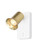 Franklite Broadway Matt White with Satin Brass Sleeve Adjustable Wall Spotlight 