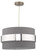 Dar Lighting Oki Grey Shade with Chrome Band Easy Fit Pendant