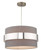 Dar Lighting Oki Grey Shade with Chrome Band Easy Fit Pendant