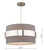 Dar Lighting Oki Grey Shade with Chrome Band Easy Fit Pendant