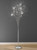 Franklite Nebula 5 Light Chrome with Chrome Leaf and Crystal Floor Lamp 