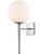 Franklite Bracket Chrome with Matt Opal Sphere IP44 Bathroom Wall Light 