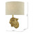 Dar Lighting Ruri Gold with Natural Linen Shade Leopard Wall Light