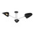 Dar Lighting Sebastian 3 Light Matt Black with Polished Chrome Semi Flush Ceiling Light