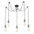 Dar Lighting Waco Antique Brass with Matt Black E27 Suspension Light