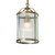 Oaks Lighting Fern Lantern Antique Brass with Ribbed Diffuser Pendant Light 