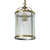 Oaks Lighting Fern Lantern Antique Brass with Ribbed Diffuser Pendant Light 