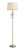 Oaks Lighting Brook Antique Brass with Cream Shade Floor Lamp 