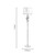 Oaks Lighting Brook Antique Brass with Cream Shade Floor Lamp 