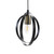 Oaks Lighting Orb Black with Antique Brass Pendant Light 
