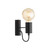 Oaks Lighting Tala Black Wall Light 