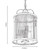 Oaks Lighting Fern Lantern 2 Light Antique Chrome with Ribbed Diffuser Pendant Light 