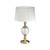 Oaks Lighting Blaydon Antique Brass with Cream Shade Table Lamp 