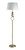 Oaks Lighting Brampton Antique Brass with Cream Shade Floor Lamp 