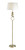 Oaks Lighting Brampton Antique Brass with Cream Shade Floor Lamp 