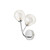 Oaks Lighting Harren Chrome with Clear and Opal Diffuser Wall Light 