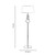 Oaks Lighting Brampton Satin Nickel with White Shade Floor Lamp