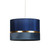 Oaks Lighting Thun Navy with Gold Band Drum Easy Fit Pendant Light 