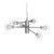 Oaks Lighting Harren 6 Light Chrome with Clear and Opal Diffuser Pendant Light 