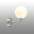 Oaks Lighting Flaxton Satin Nickel with Opal Diffuser Wall Light 