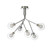 Oaks Lighting Harren 6 Light Chrome with Clear and Opal Diffuser Semi Flush Ceiling Light 