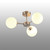 Oaks Lighting Flaxton 3 Light Satin Nickel with Opal Diffuser Semi Flush Ceiling Light 