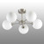 Oaks Lighting Flaxton 5 Light Satin Nickel with Opal Diffuser Semi Flush Ceiling Light 