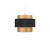Oaks Lighting Loburn Black and Gold 20cm Easy Fit Pendant Light 