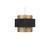 Oaks Lighting Loburn Black and Gold 20cm Easy Fit Pendant Light 