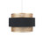 Oaks Lighting Loburn Black and Gold 30cm Easy Fit Pendant Light 