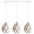 Eglo Lighting Carlton 3 Light White and Gold Bar Pendant Light