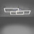 Leuchten Direkt Lola Smart Maxi 3 Light Satin Silver with Opal Diffuser LED Flush Ceiling Light - Clearance 