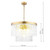 Laura Ashley Lighting Durnsford 4 Light Matt Antique Brass with Crystal Pendant Light - Clearance 