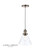 Laura Ashley Lighting Isaac Satin Nickel with Glass Pendant Light - Clearance 