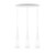 Ideal-Lux Milk SP3 3 Light White Bar Pendant Light - Clearance 