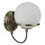 Searchlight Sphere Antique Brass with Opal Glass Shades Wall Light - Clearance 