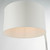 Endon Lighting Josephine Bright Nickel with Vintage White Shade Floor Lamp - Clearance 
