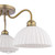 Laura Ashley Lighting Durford 3 Light Matt Antique Brass with White Ceramic Shades Semi Flush Ceiling Light 