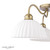 Laura Ashley Lighting Durford 3 Light Matt Antique Brass with White Ceramic Shades Semi Flush Ceiling Light 