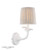 Eleni Matt White with Oatmeal Shade Wall Light