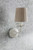 Laura Ashley Lighting Eleni Matt White with Oatmeal Shade Wall Light 